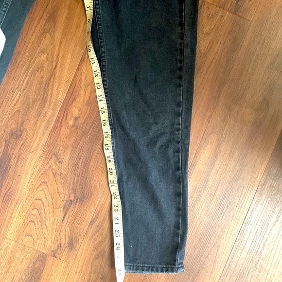 Topshop Moto Mom jeans, high Rise, black grey wash, W25, L28 Tapered leg - Picture 7 of 7